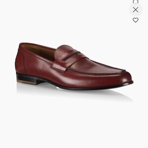 NWT Armando Cabral Men's Bolama Burgundy Leather Slip-On Loafers US 10.5 EU 43.5